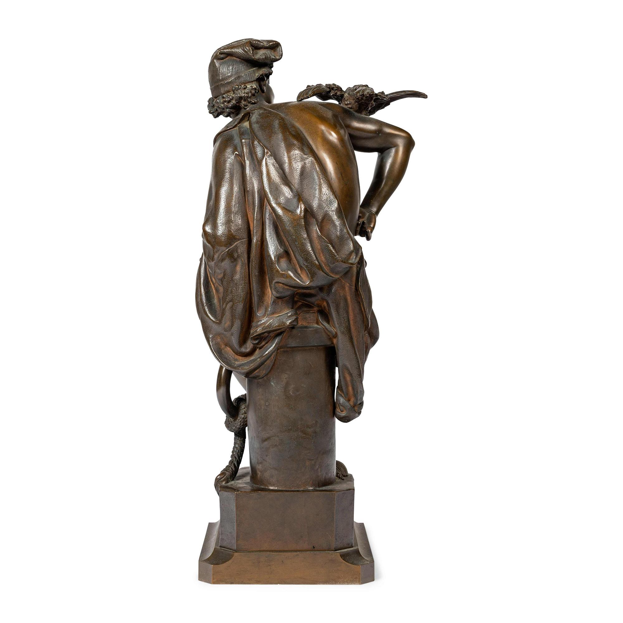  Bronzeskulptur eines neapolitanischen Fischers aus Bronze von Charles Brunin (Belgisch) im Angebot