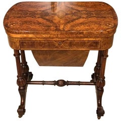 Fine Quality Burr Walnut Victorian Period Backgammon Table