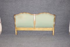 Fine Quality Carved French Louis XV Painted King Size Headboard Bed