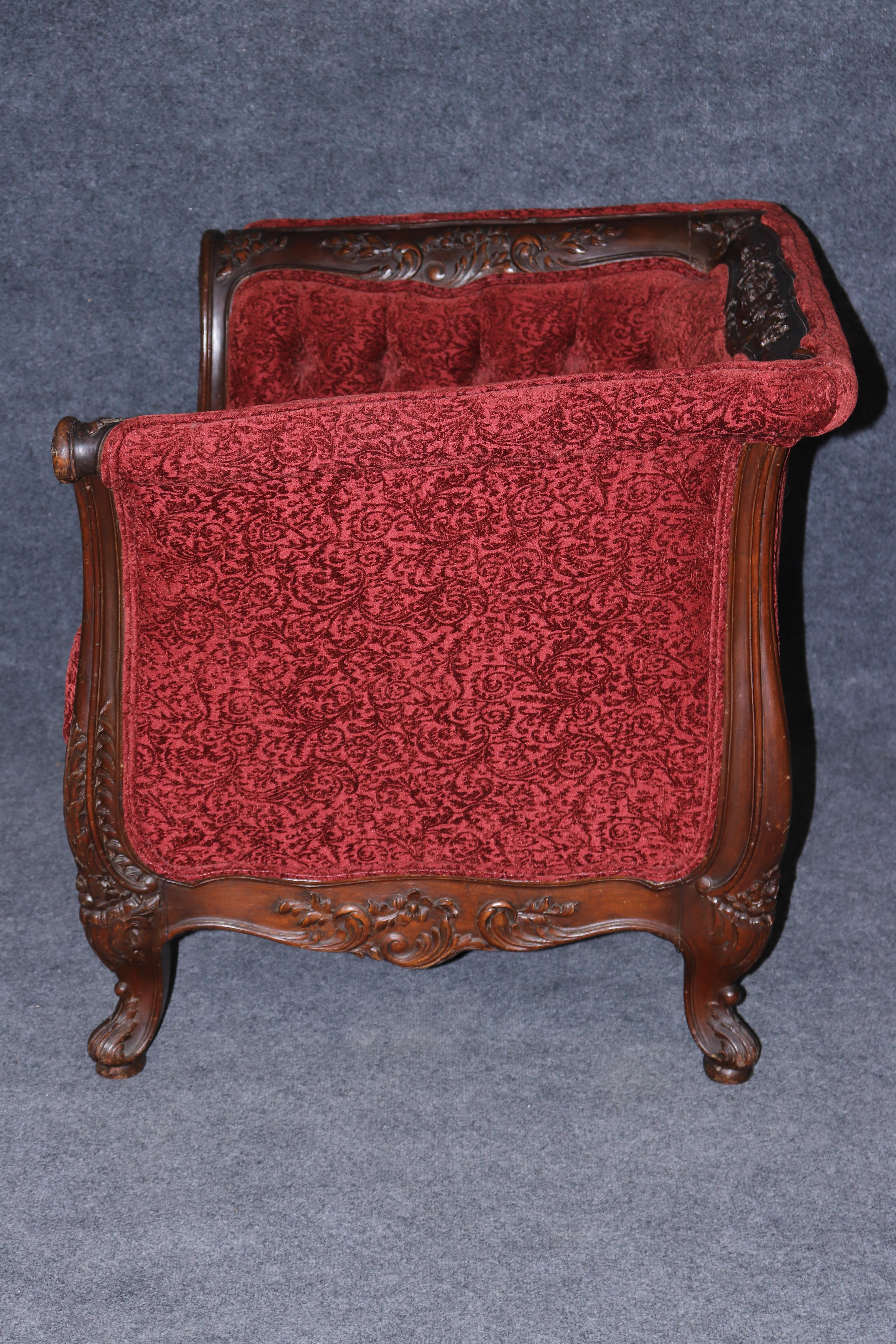 Early 20th Century Fine Quality Carved French Louis XV Walnut Square Back Bergere Chair For Sale