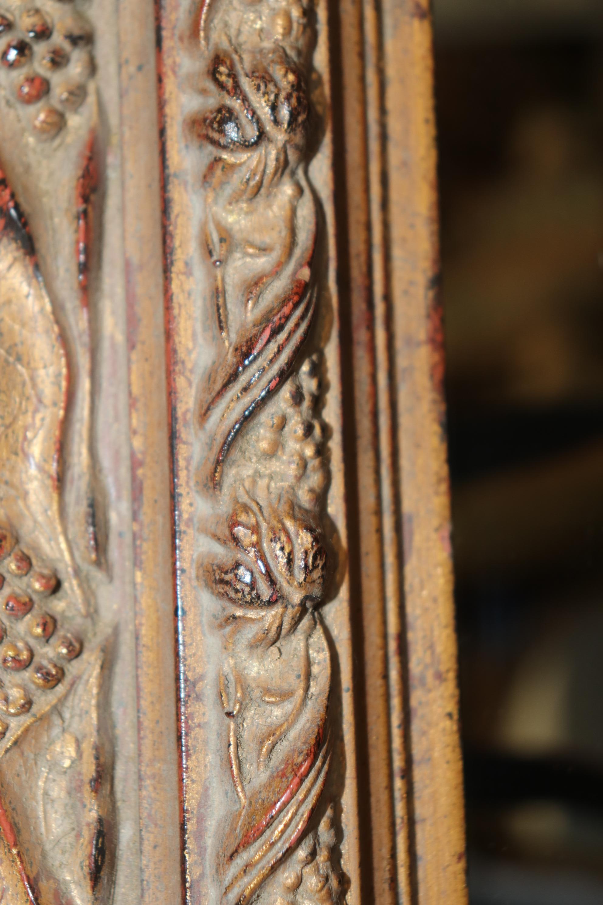 Espejo de pared de madera de giltwood italiano tallado de gran calidad Italiano en venta