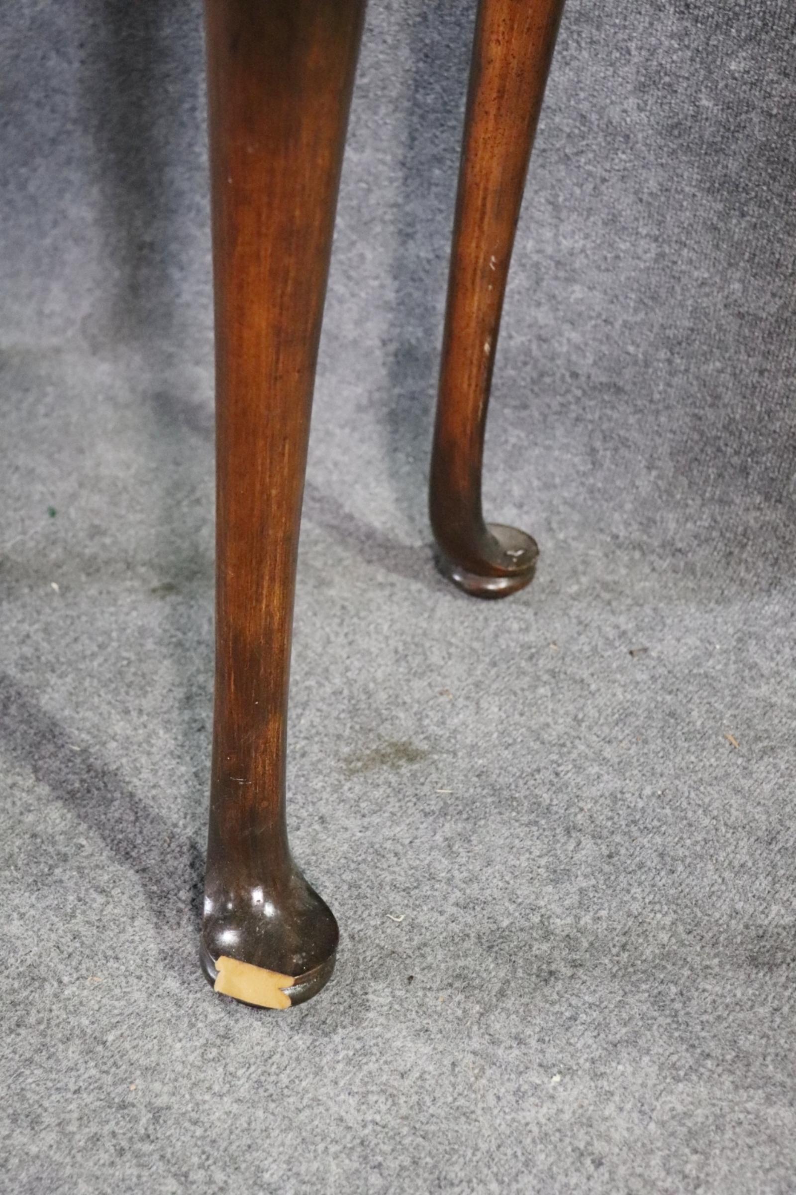 Breccia Marble Fine Quality Carved Mahogany English Georgian Marble Top Console Table For Sale