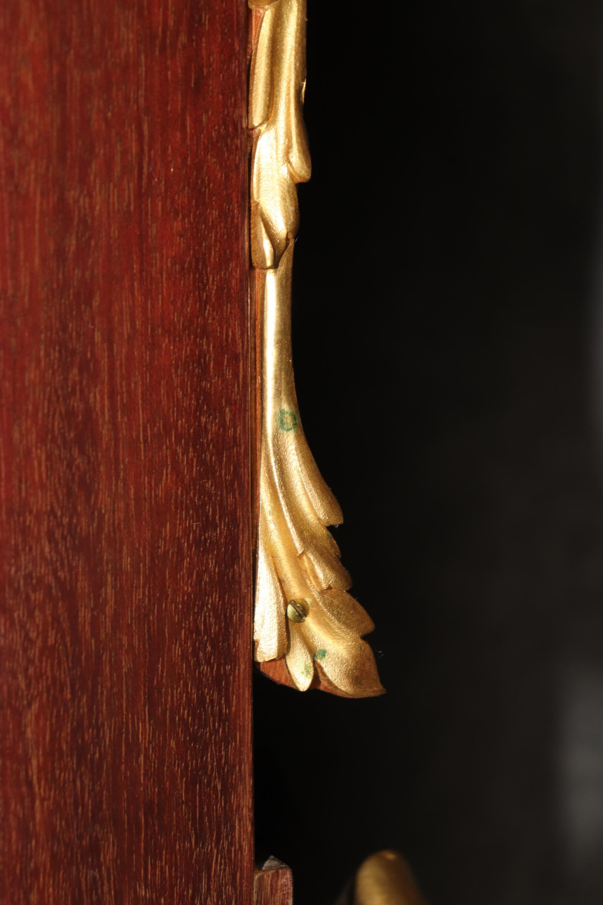 Fine Quality Charles Bernel of Paris Inlaid Dore' Bronze Marble Top Vitrine For Sale 9