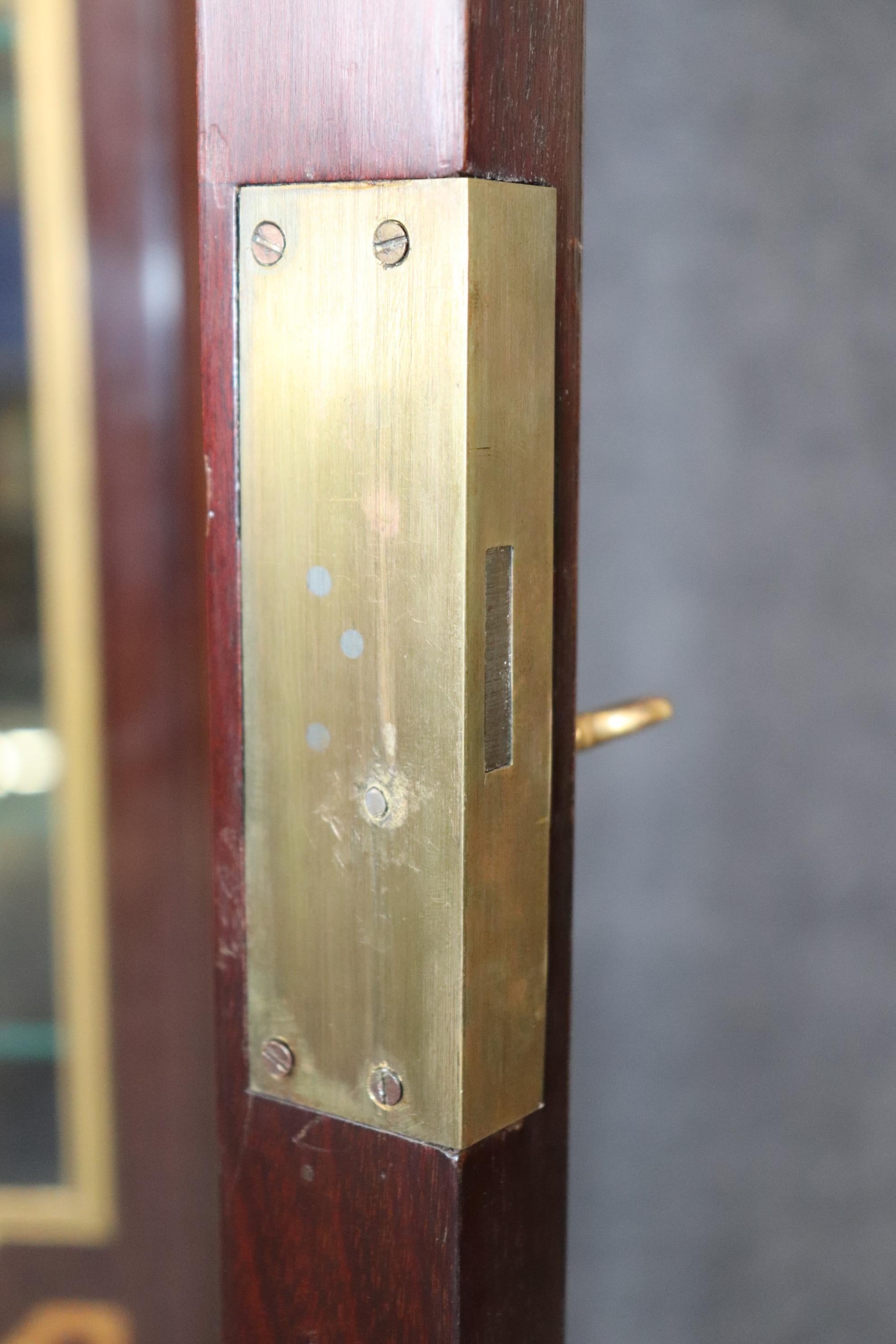 Fine Quality Charles Bernel of Paris Inlaid Dore' Bronze Marble Top Vitrine For Sale 10