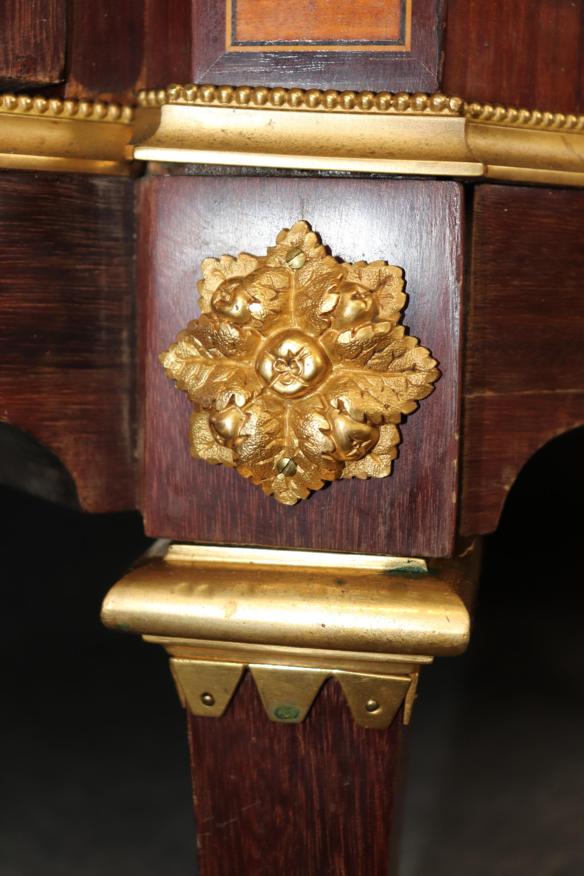 Fine Quality Charles Bernel of Paris Inlaid Dore' Bronze Marble Top Vitrine For Sale 12