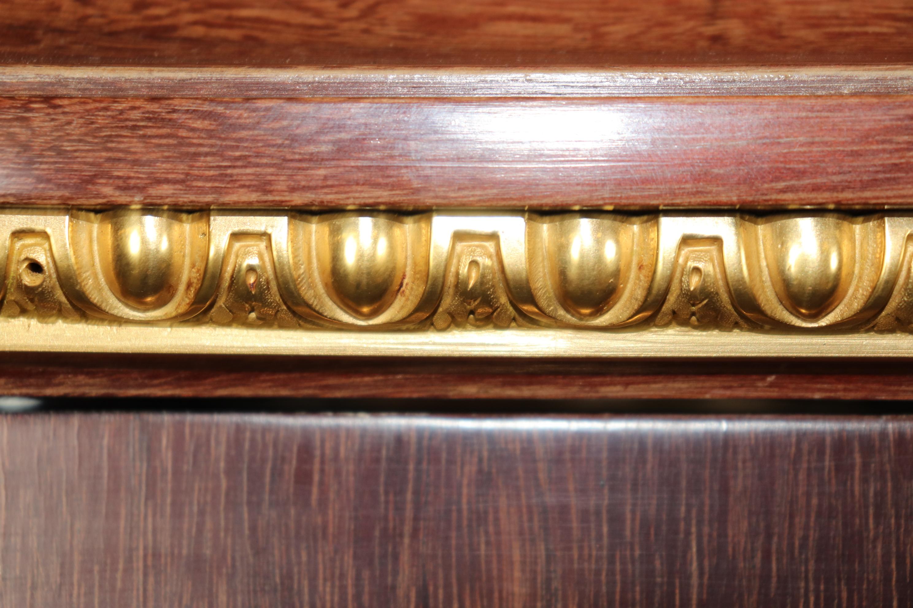 Fine Quality Charles Bernel of Paris Inlaid Dore' Bronze Marble Top Vitrine For Sale 13