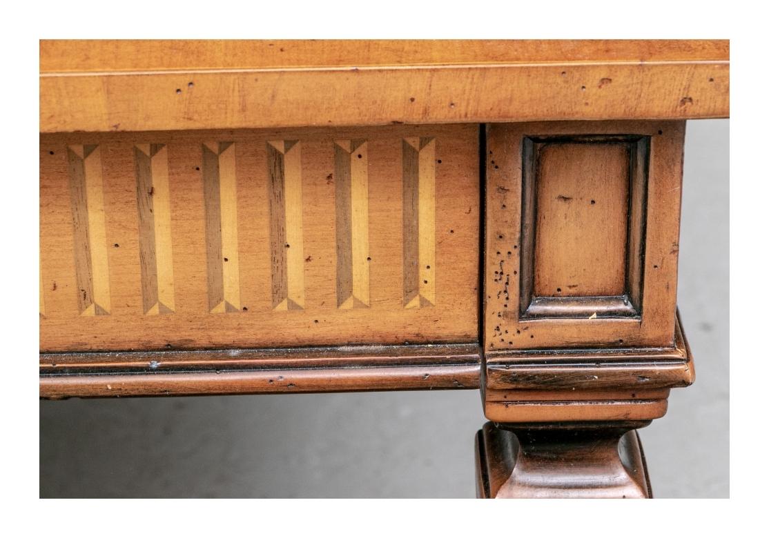 Fine Quality Compass Inlay Cocktail Table In Good Condition In Bridgeport, CT