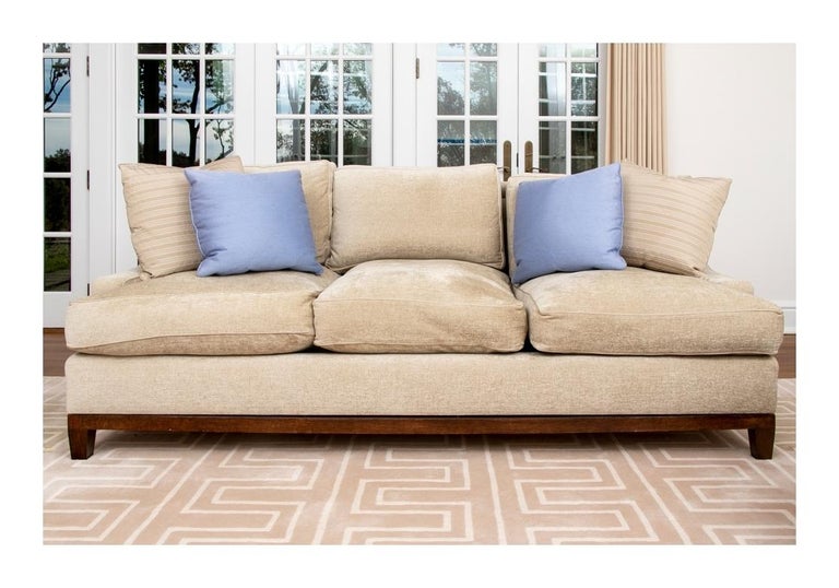 Fine Quality Custom Sofa with Accent Pillows For Sale at 1stDibs