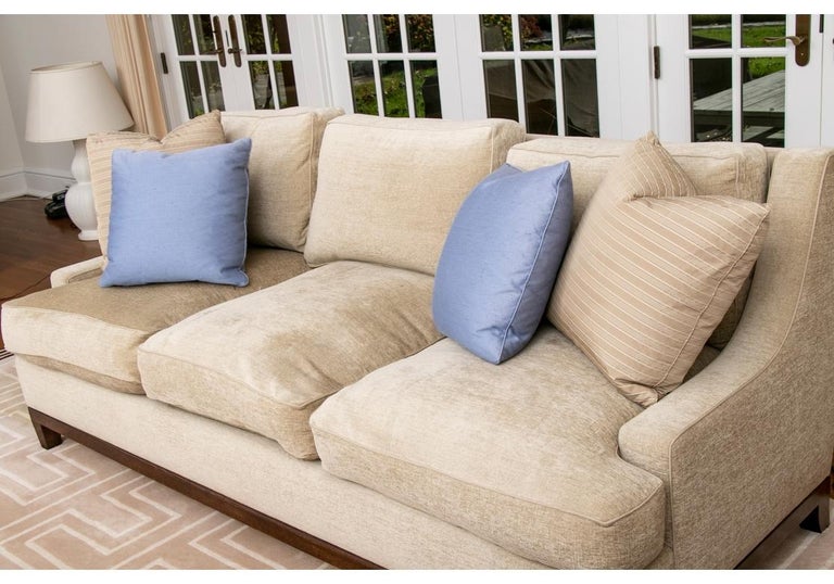 Fine Quality Custom Sofa with Accent Pillows For Sale at 1stDibs