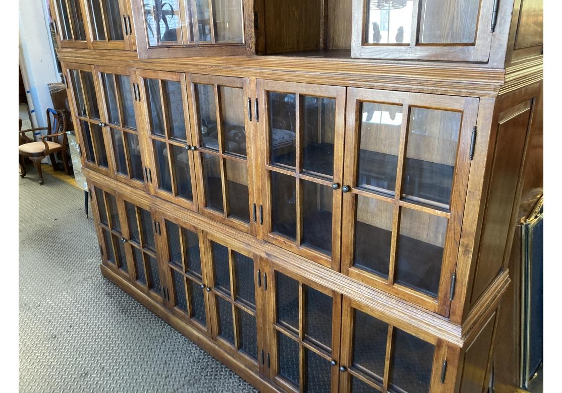 Fine Quality Custom Solid Oak Bookshelf Cabinet In Arts And Crafts Style 1