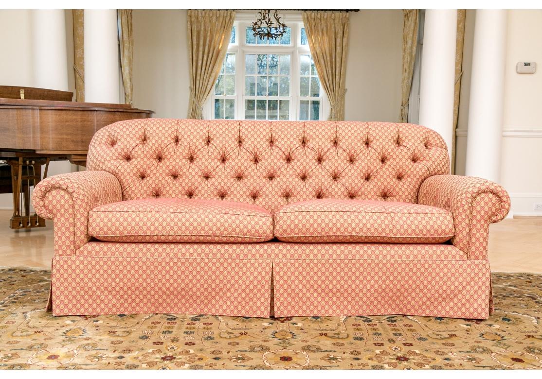 Fine Quality Custom Two Seat Sofa With Quilted Fabric For Sale 7