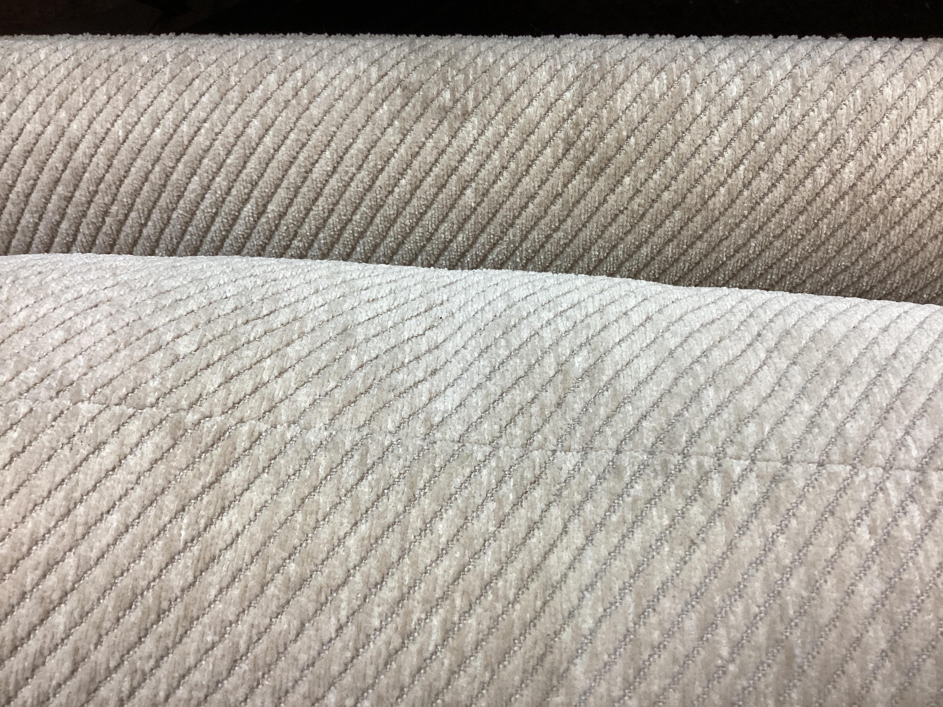 Fine Quality Custom Upholstered Three Seat Sofa In The Style Of Milo Baughman #2 For Sale 6