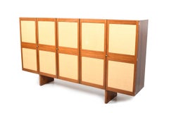 Fine Quality Danish Highboard/Cabinet in Rosewood and Linen Space Wonder