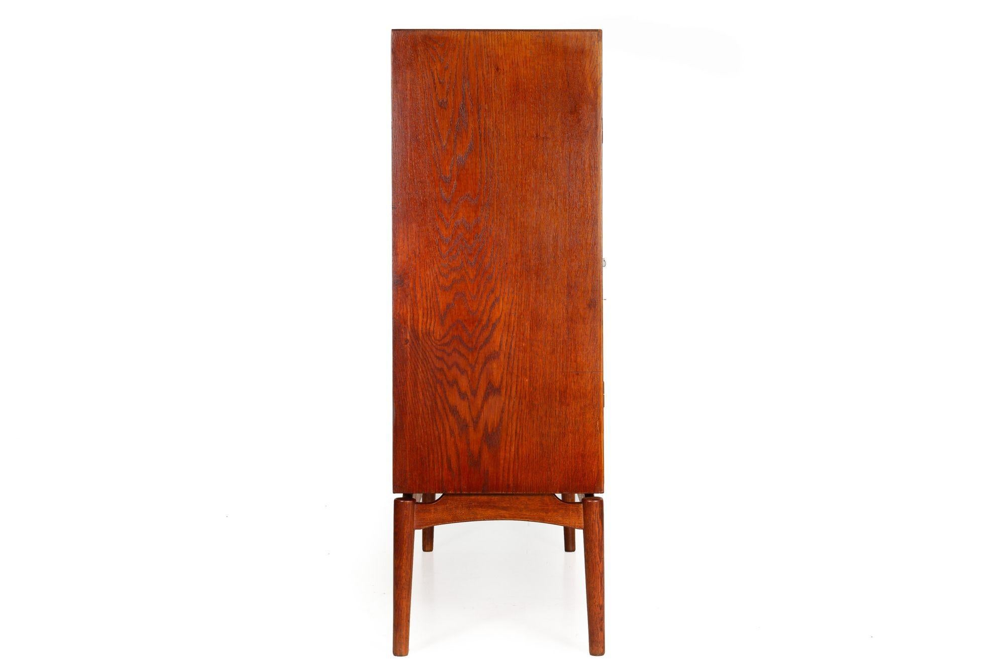Fine Quality Danish Modern Patinated Oak Two-Door Armoire Cabinet 10