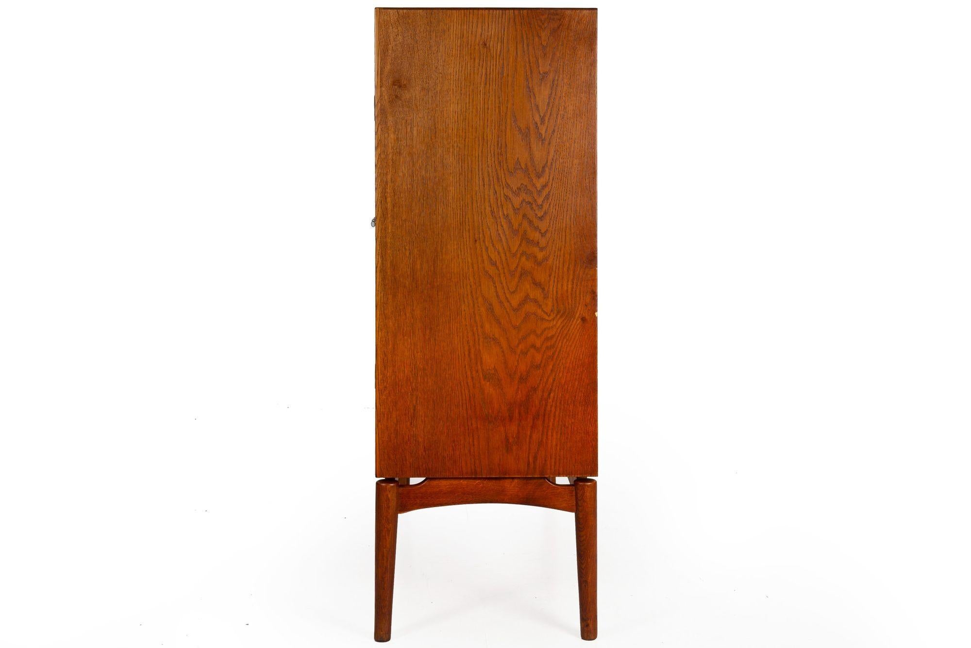 Fine Quality Danish Modern Patinated Oak Two-Door Armoire Cabinet 11