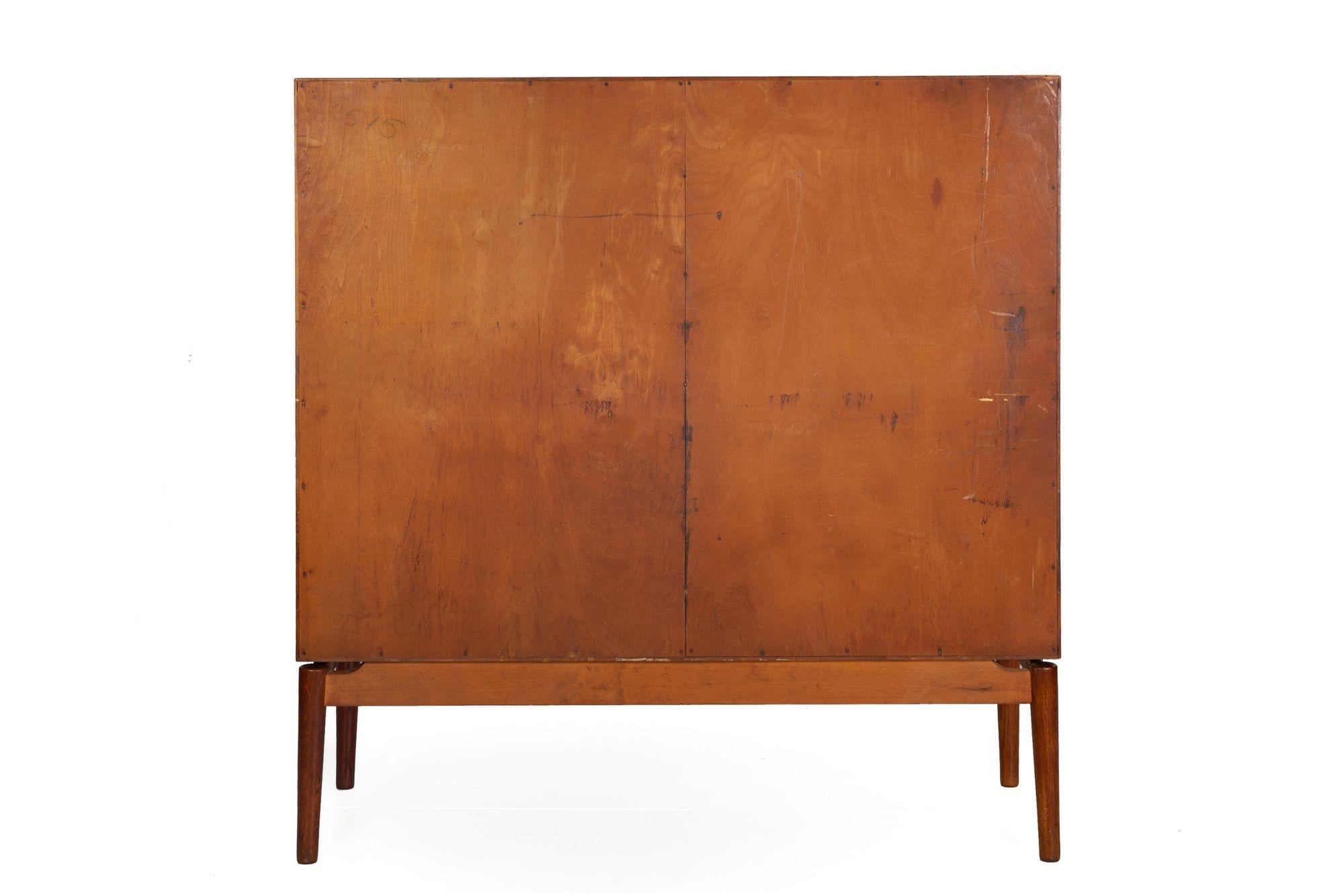 Fine Quality Danish Modern Patinated Oak Two-Door Armoire Cabinet 12