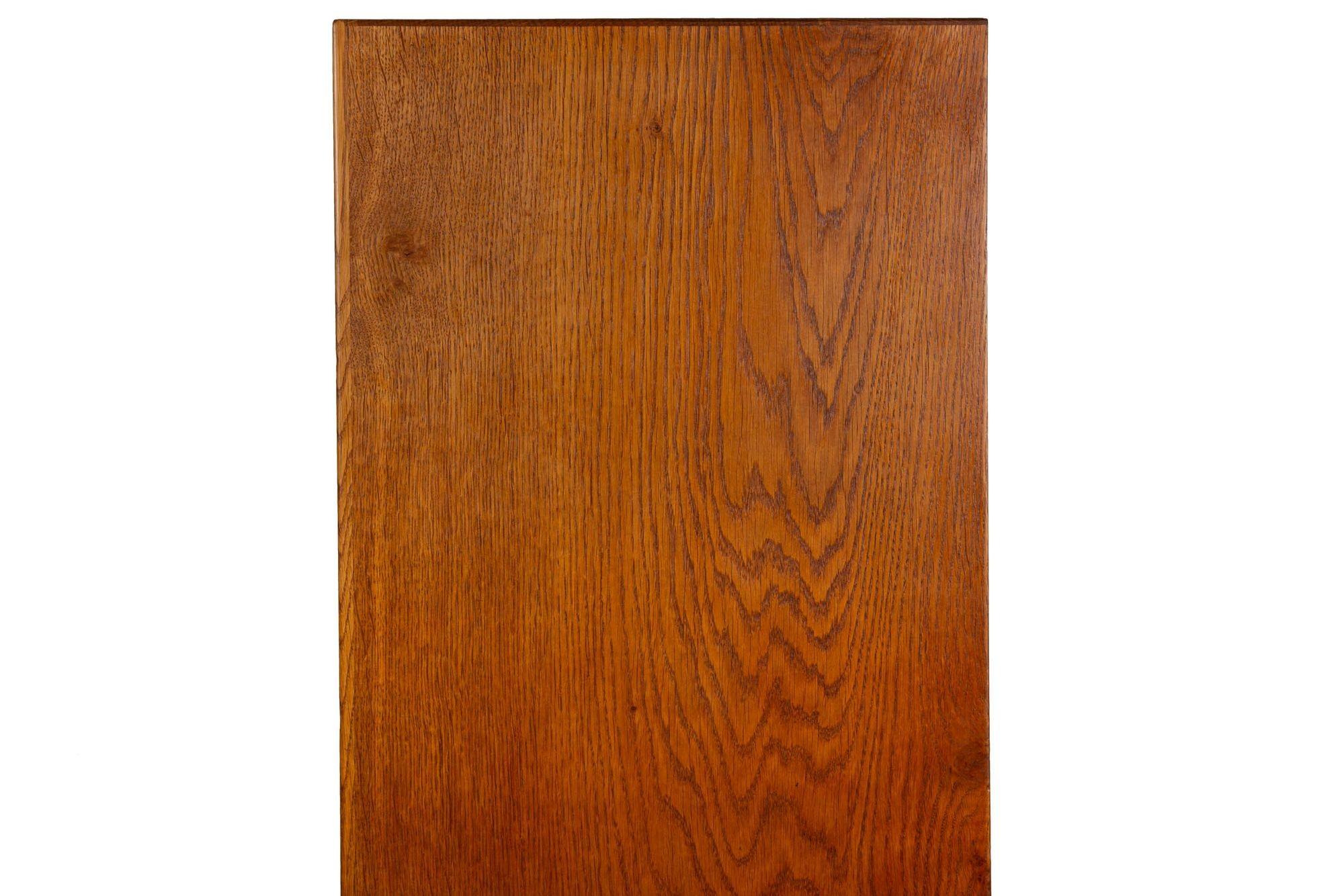 Fine Quality Danish Modern Patinated Oak Two-Door Armoire Cabinet 14