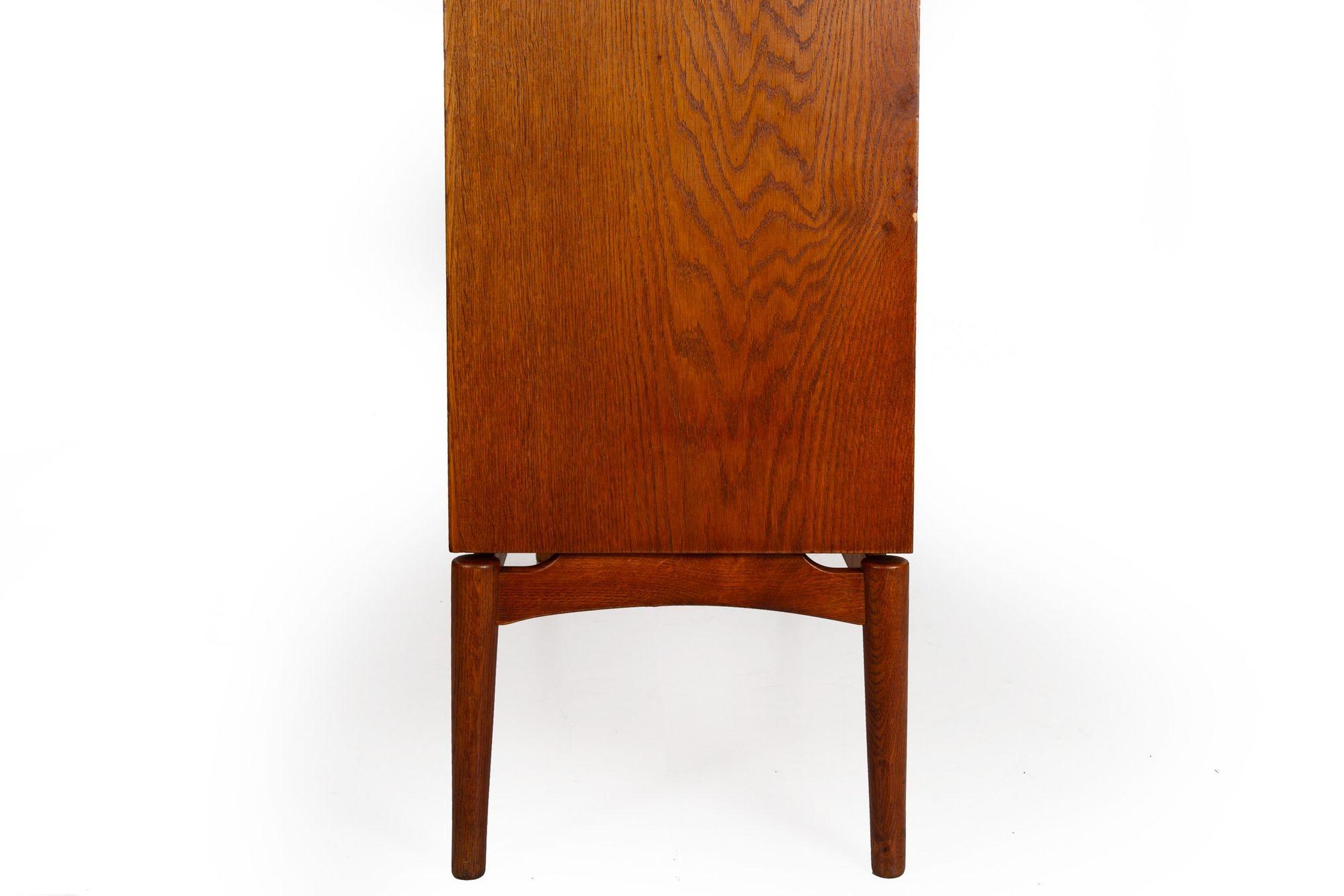 Fine Quality Danish Modern Patinated Oak Two-Door Armoire Cabinet 15