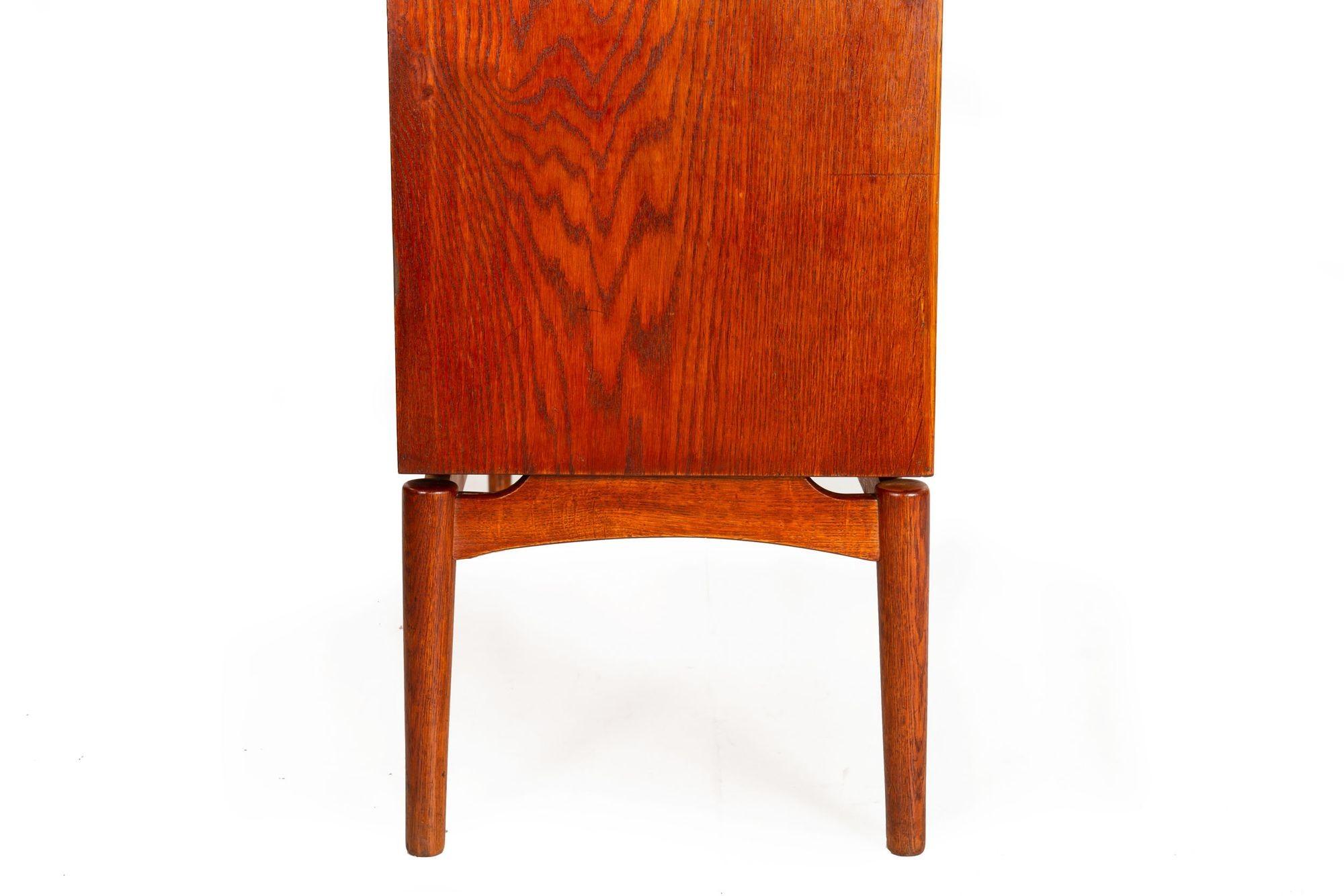 Mid-Century Modern Fine Quality Danish Modern Patinated Oak Two-Door Armoire Cabinet