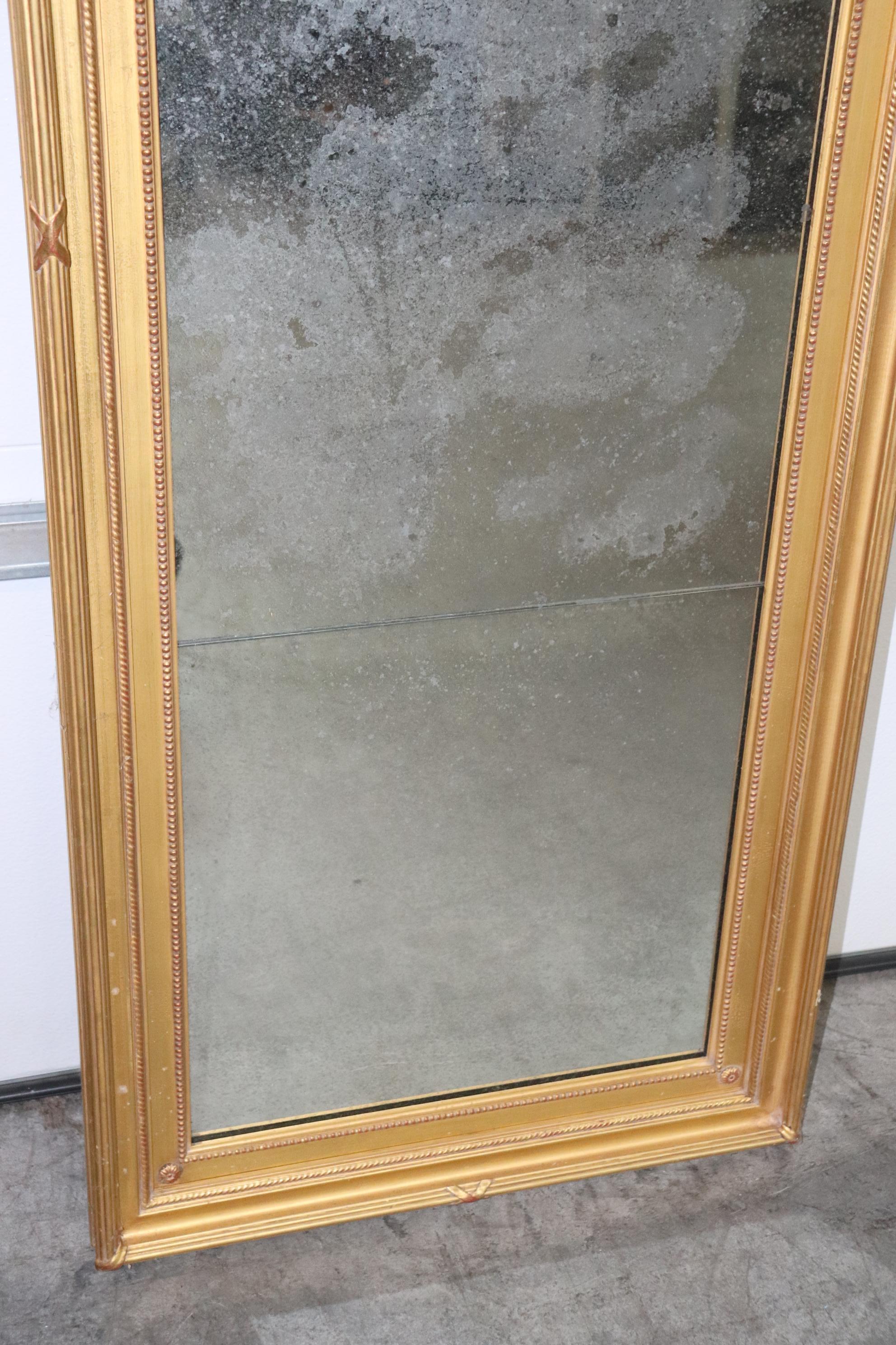 Fine Quality Distressed Antique Mirror Gilded Frame Horizontal or Vertical 3