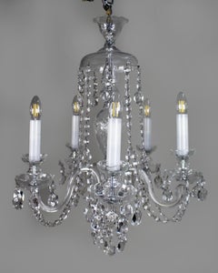 Fine Quality Dressed Glass Chandelier, 5 Arm – Mid 20th Century
