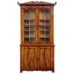 Fine Quality Early 19th Century Flame Mahogany Bookcase