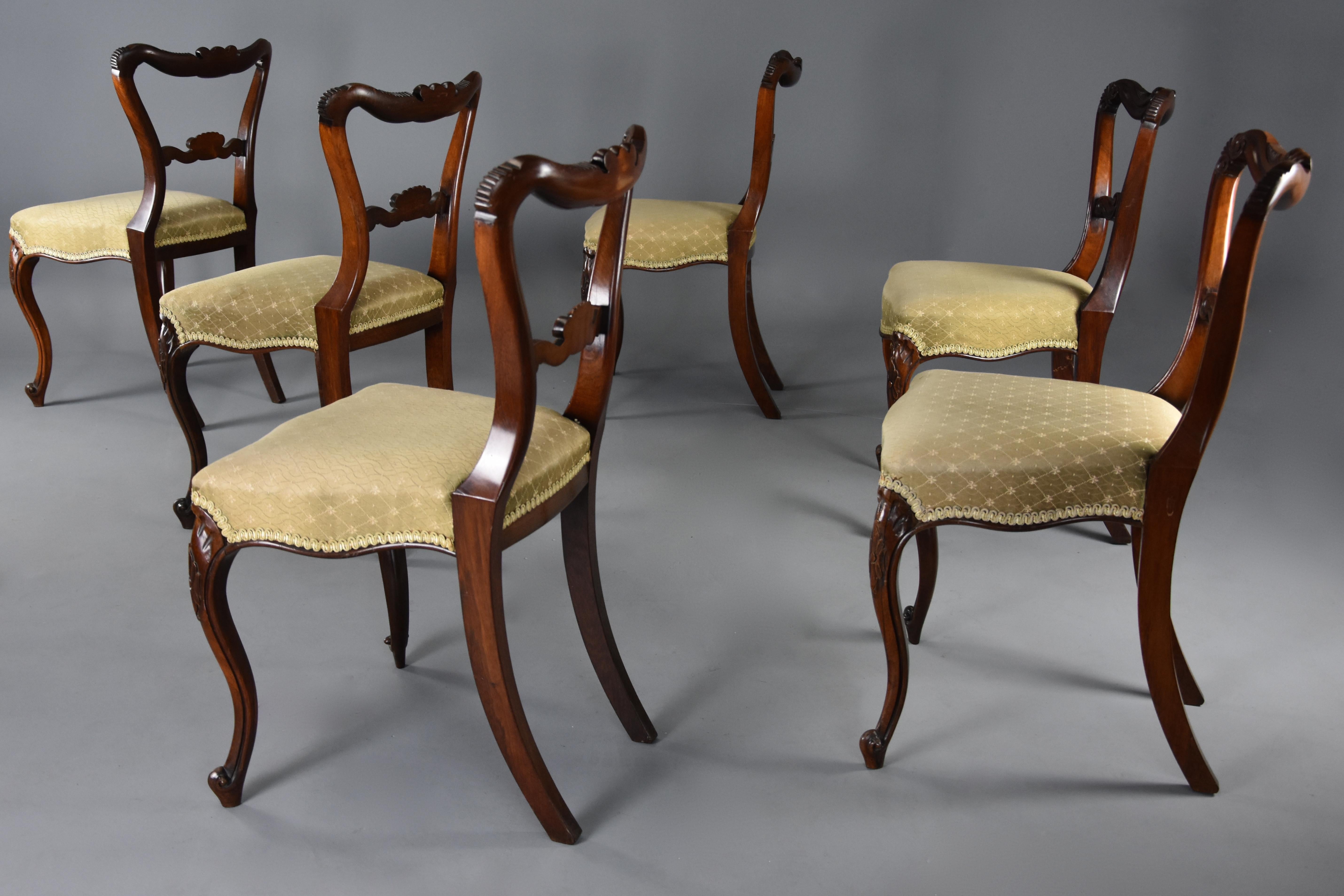 Fine Quality Early to Mid-19th Century Set of Six Rosewood Dining Chairs 4