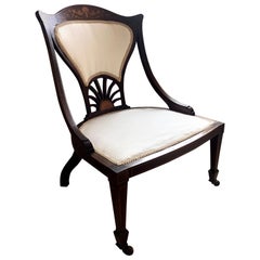 Fine Quality Edwardian Antique Mahogany Ladies Chair
