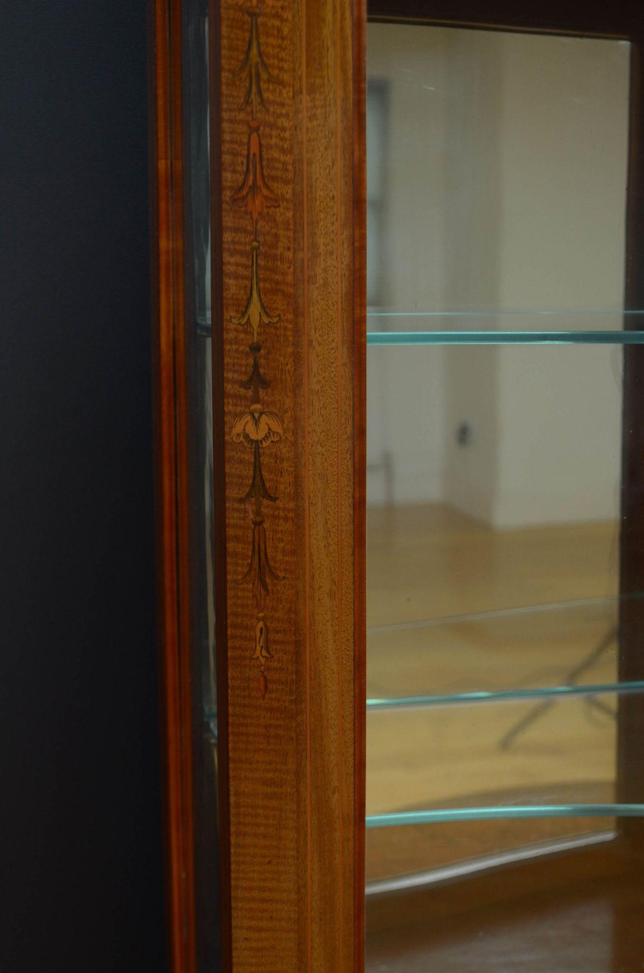 Fine Quality Edwardian Display Cabinet in Mahogany For Sale 1