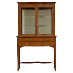Antique Fine Quality Edwardian Display Cabinet in Mahogany