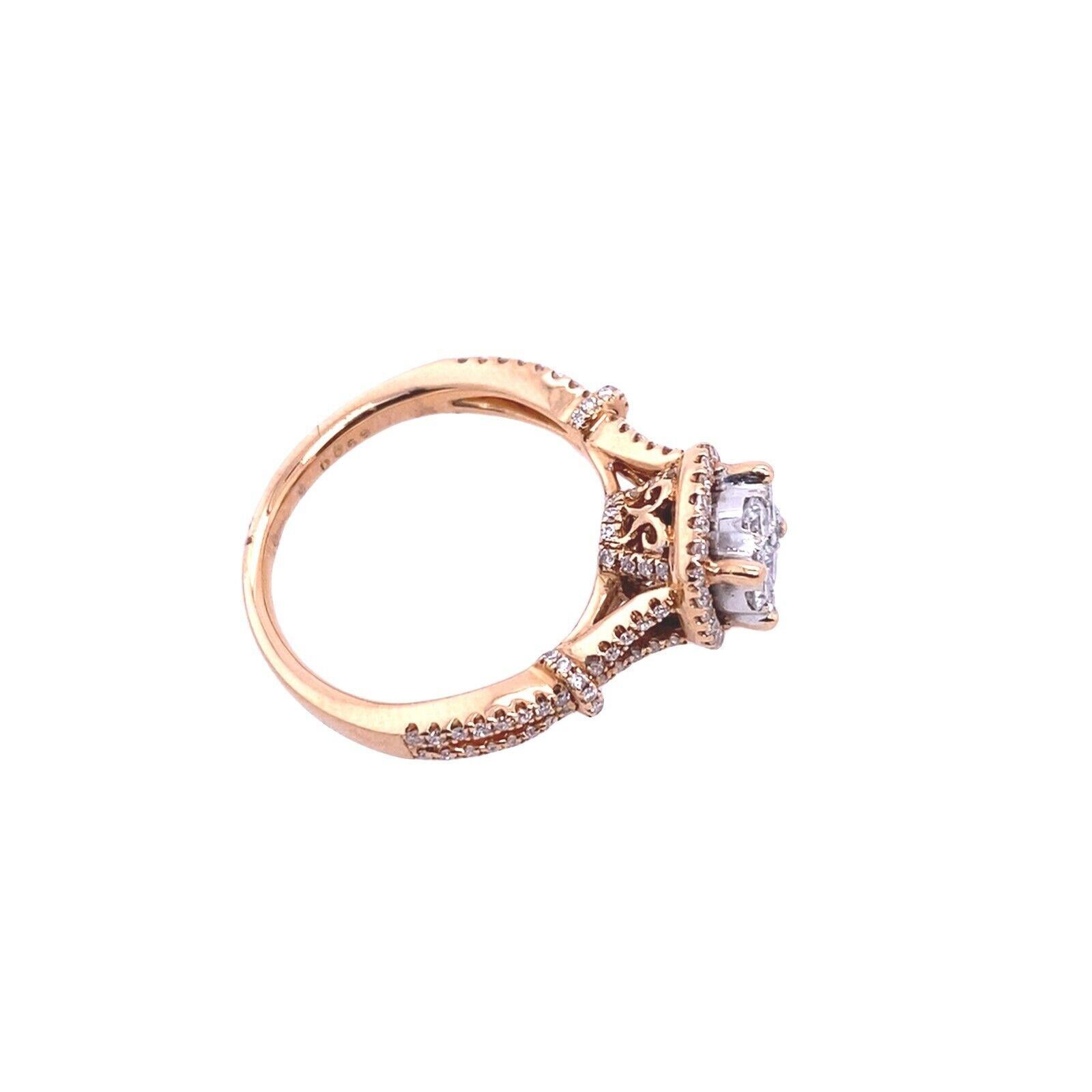 Fine Quality Engagement Ring Set with 0.69ct of G VS Diamonds in 18ct Rose Gold In Excellent Condition For Sale In London, GB