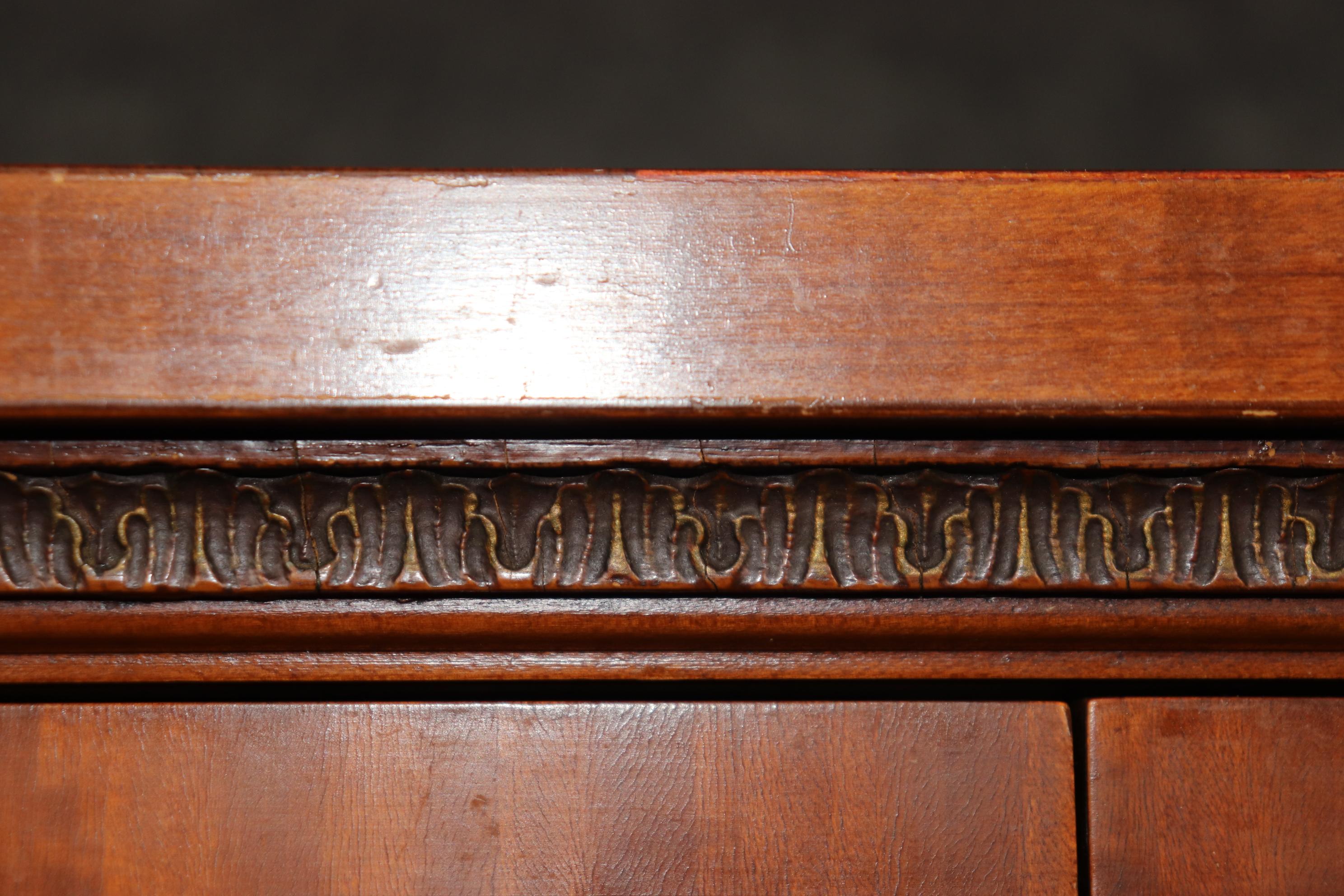 Fine Quality English Carved and Paint Decorated Commode Sideboard Buffet For Sale 5