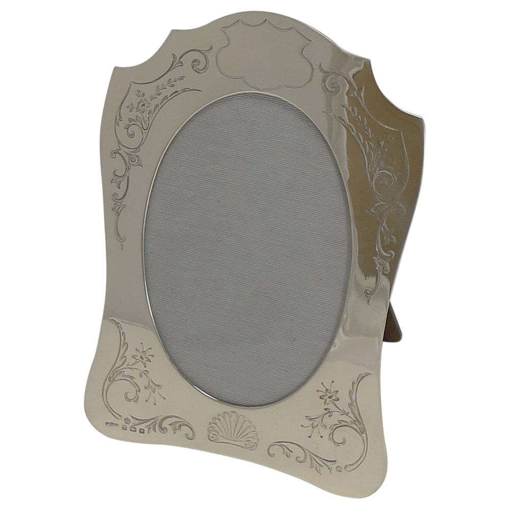 Fine Quality English Engraved Sterling Silver Photograph / Picture Frame
