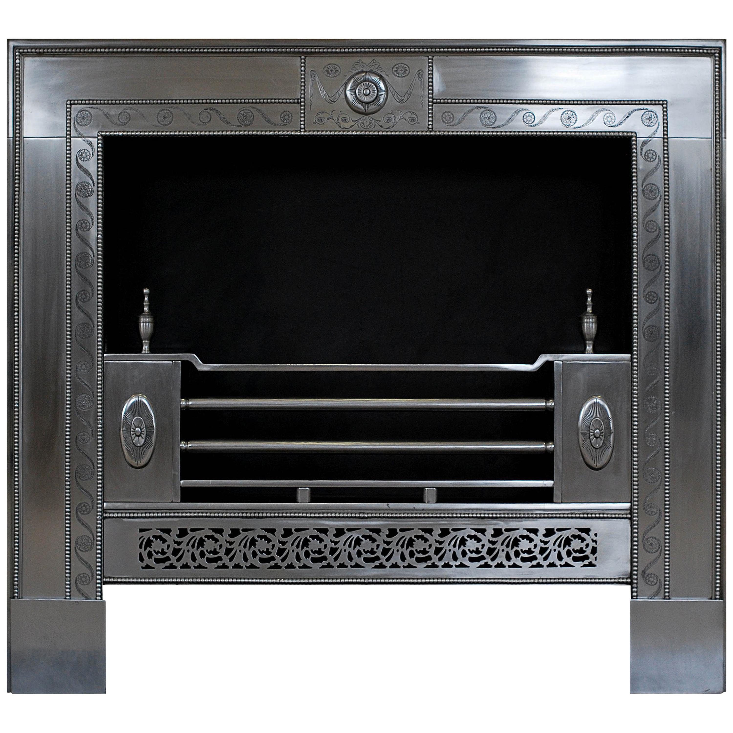 Grille de registre en acier gravée de qualité supérieure de style George III