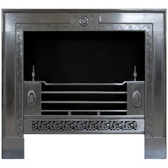 Fine Quality Engraved George III Style Steel Register Grate
