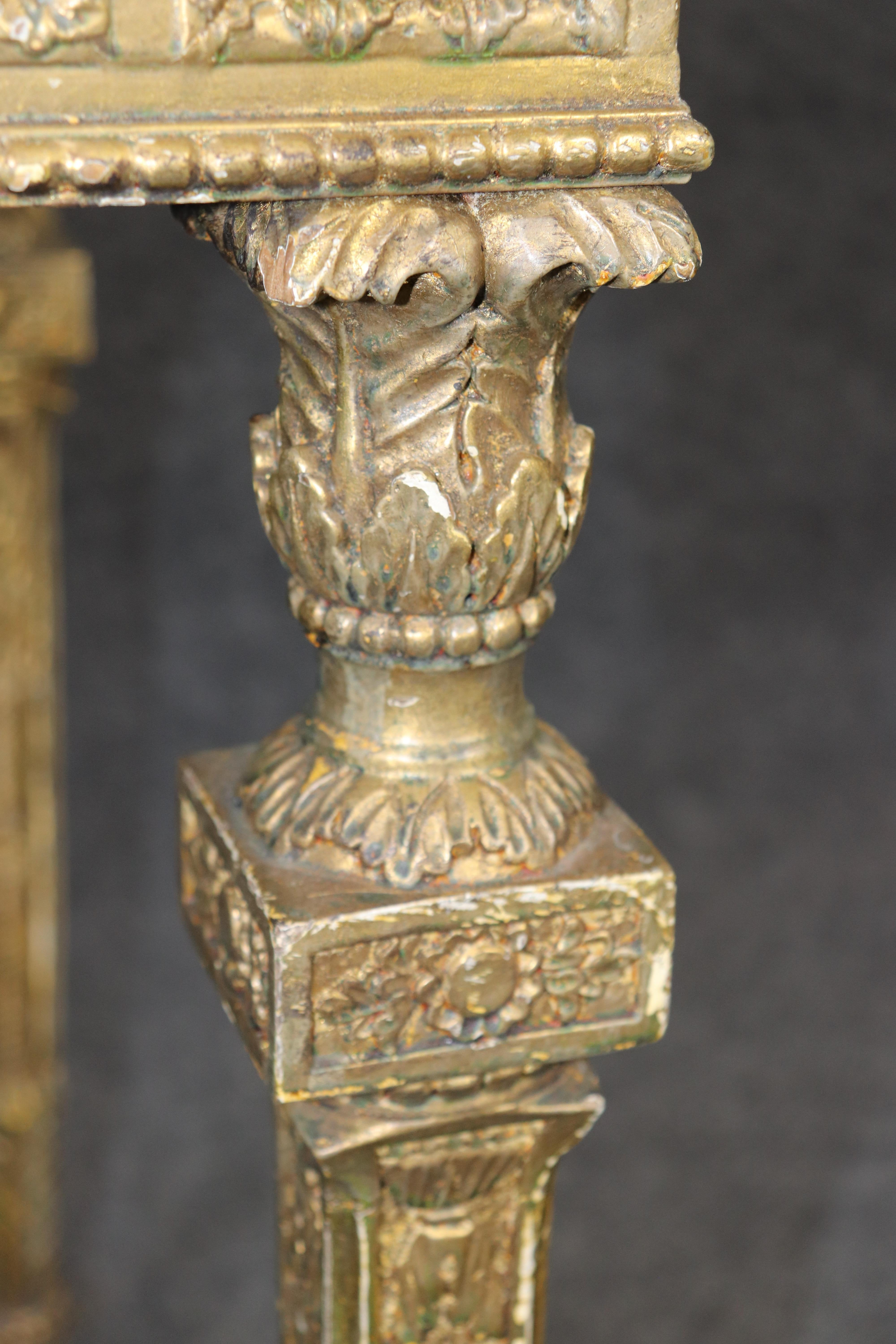 Fine Quality Faux Marble Top Neoclassical Theodore Alexander Console Table For Sale 4