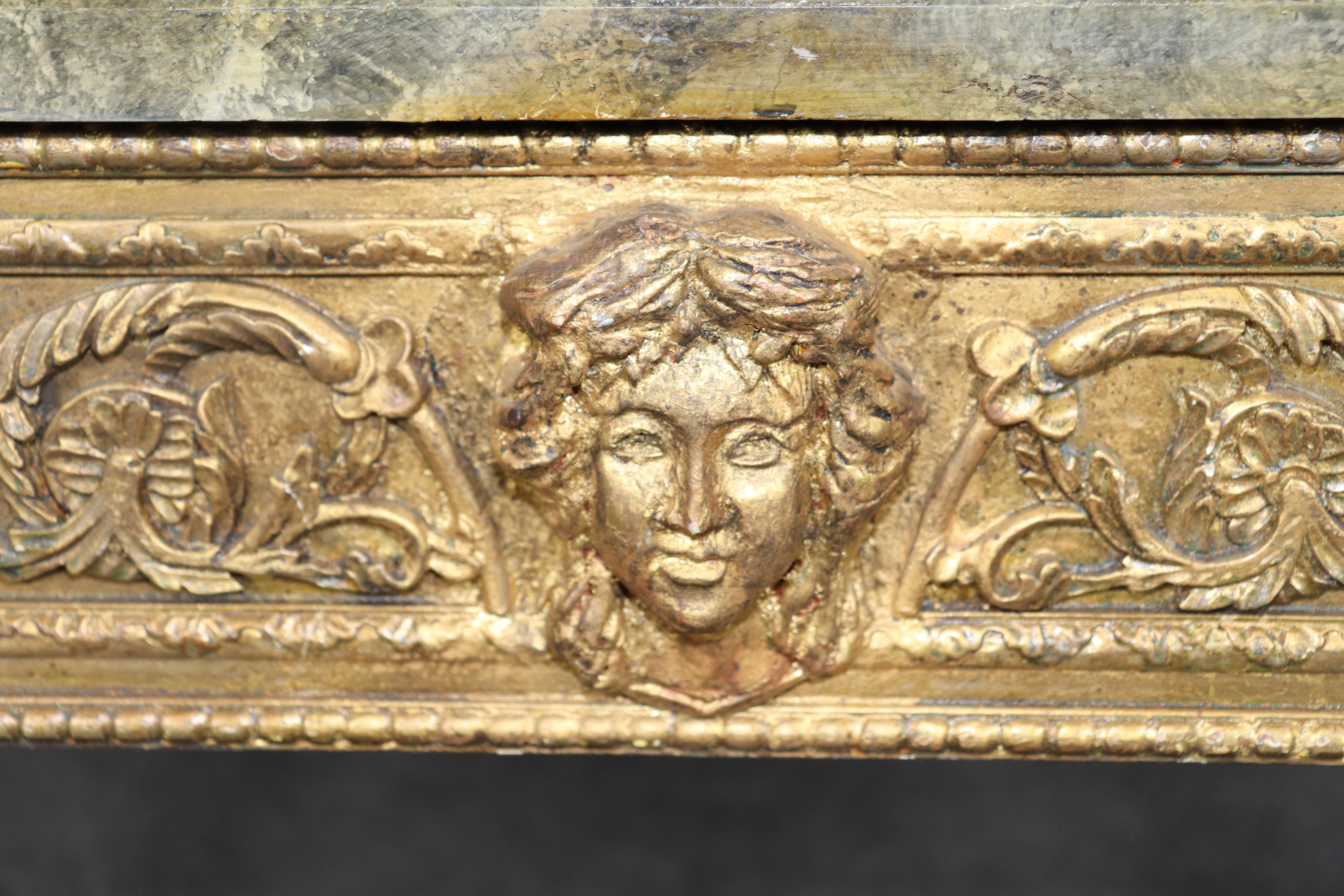 Neoclassical Revival Fine Quality Faux Marble Top Neoclassical Theodore Alexander Console Table For Sale