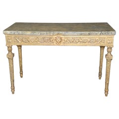 Fine Quality Faux Marble Top Neoclassical Theodore Alexander Console Table