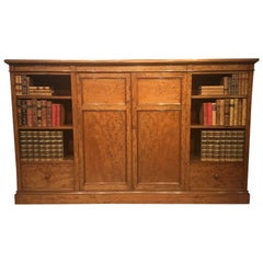Fine Quality Figured Mahogany Victorian Period Open Bookcase