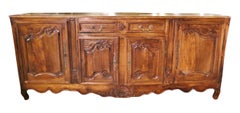 Fine Quality Figured Walnut French Provincial Sideboard Buffet Circa 1920