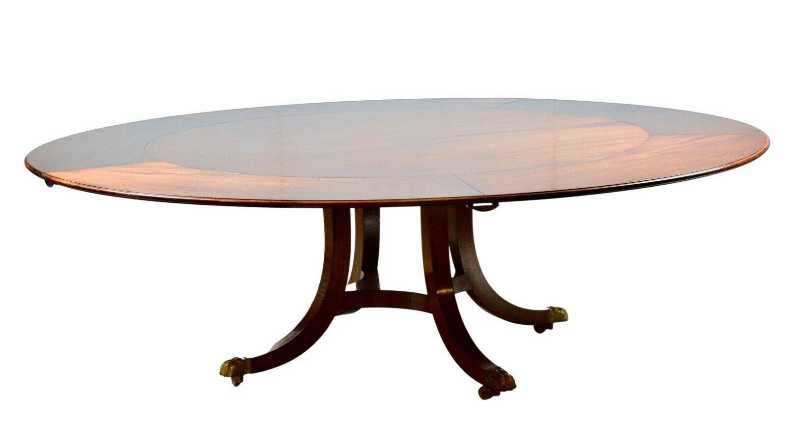 Hand-Crafted FiNE QUALITY FLAMED HARDWOOD JUPE DINING TABLE BY WILLIAM TILLMAN 20th CENTURY