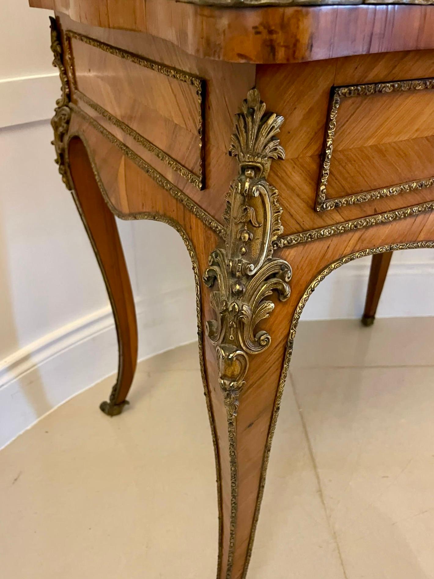 Fine Quality French Antique Victorian Kingwood and Ormolu Mounted Bureau/Desk For Sale 5