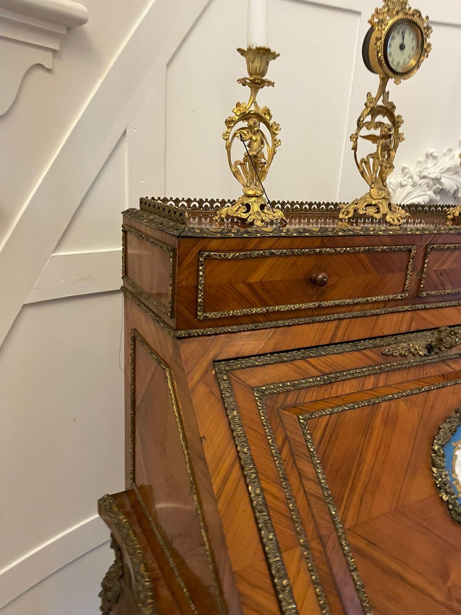Other Fine Quality French Antique Victorian Kingwood and Ormolu Mounted Bureau/Desk For Sale