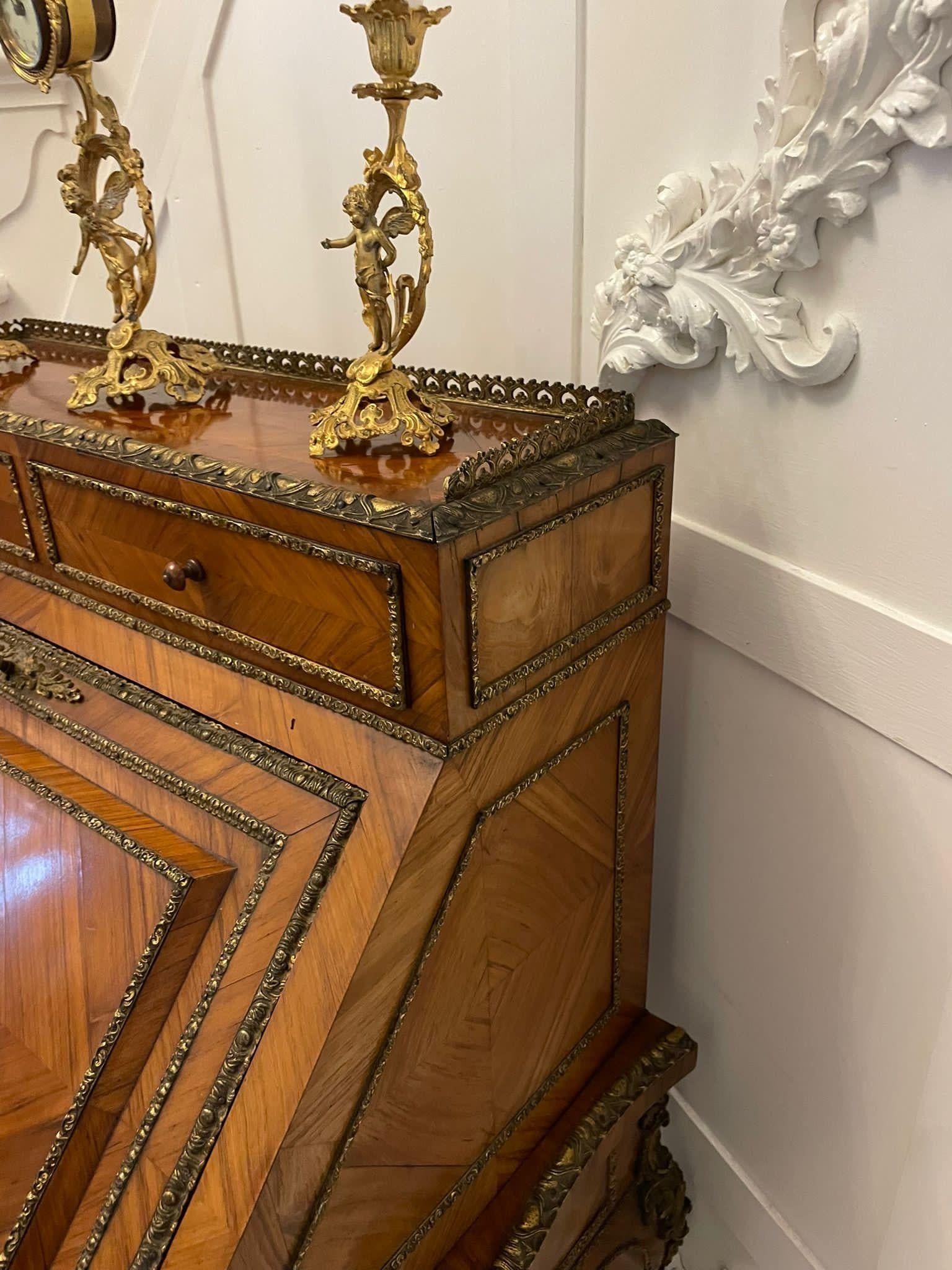 Fine Quality French Antique Victorian Kingwood and Ormolu Mounted Bureau/Desk For Sale 1