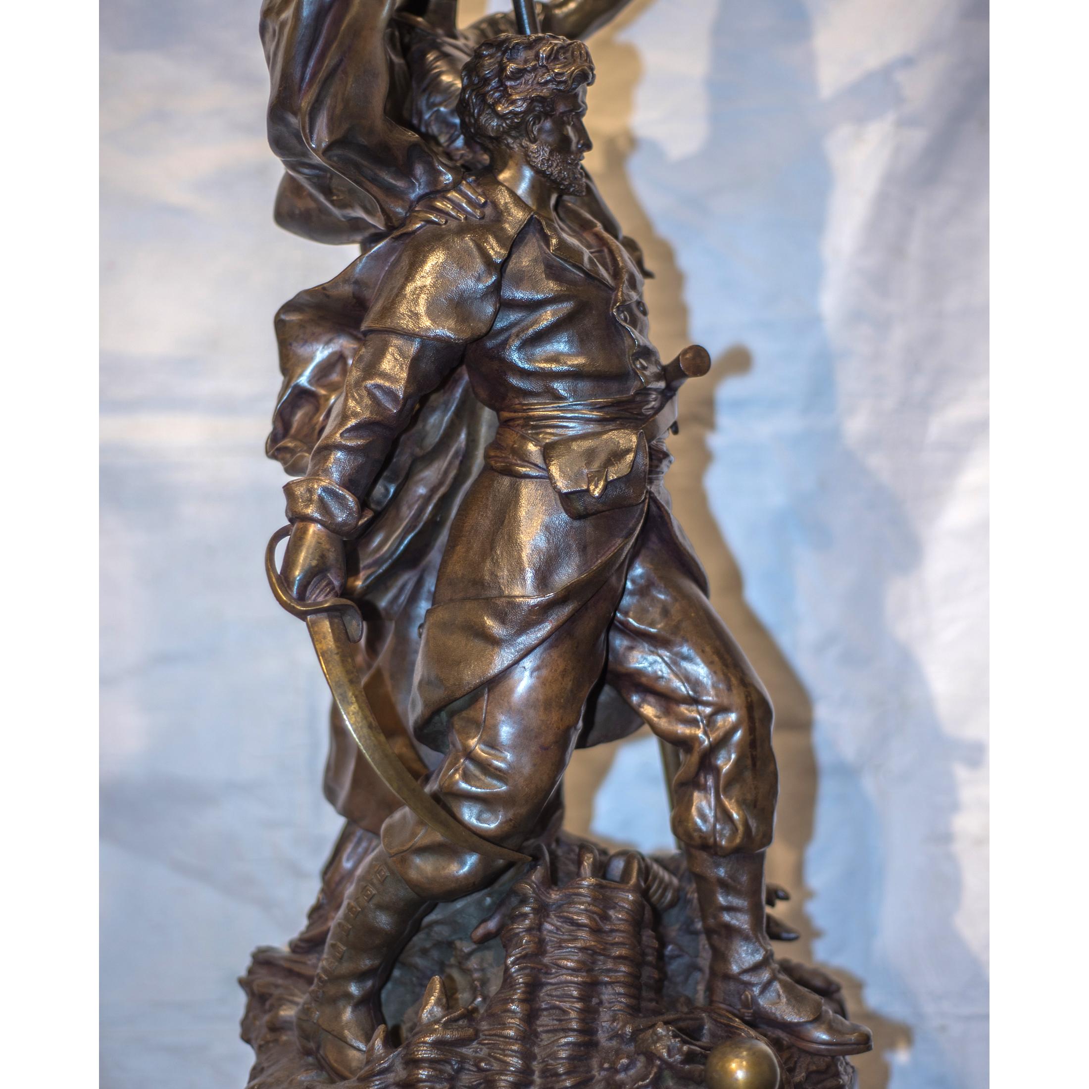 Hochwertige französische Bronze-Skulptur von Gustave Doré 3