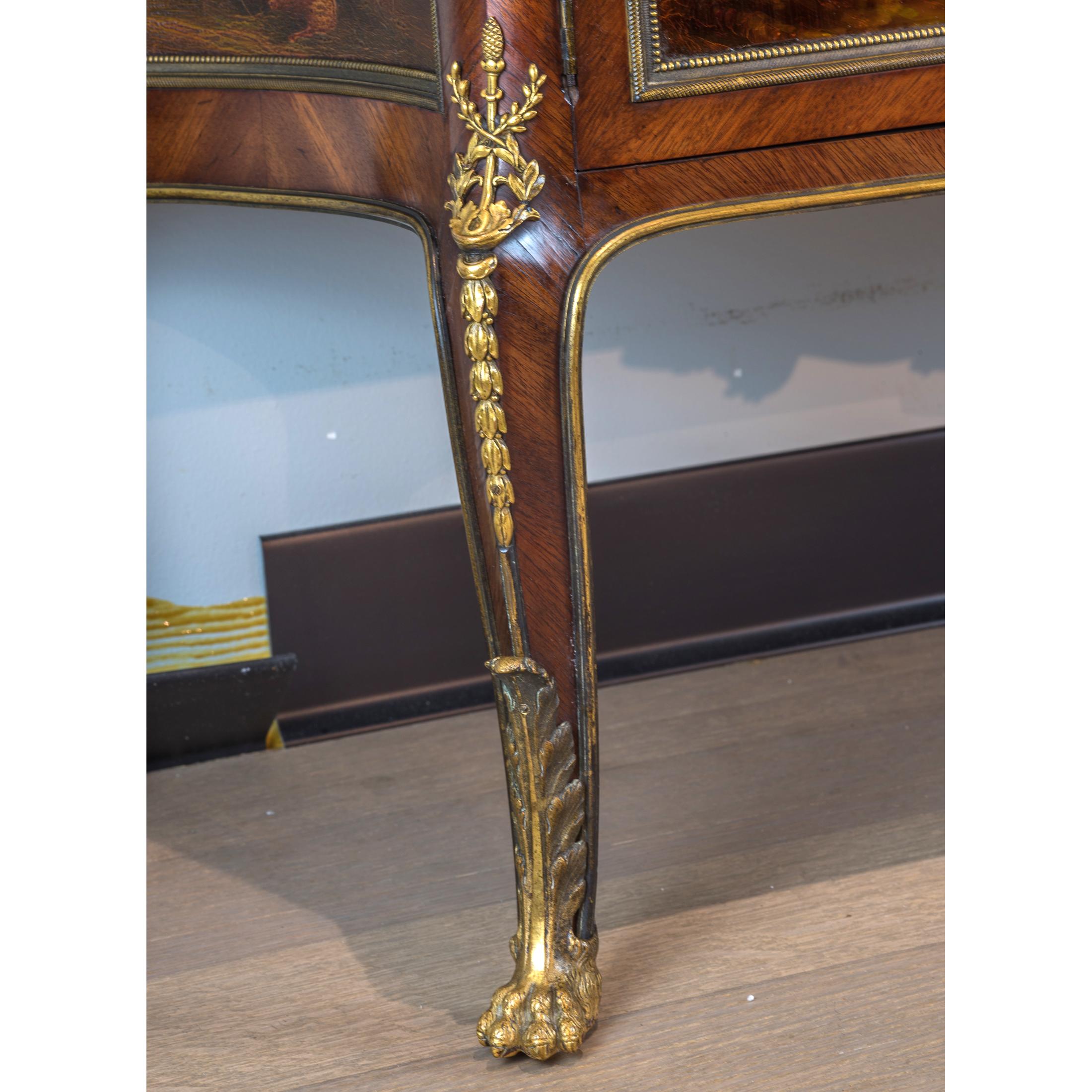 Fine Quality French Gilt-Bronze Mounted Vitrine For Sale 6