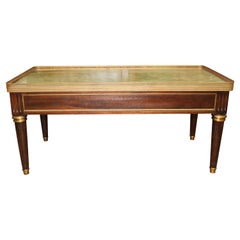 Antique Fine Quality French Green Marble Top Bronze Mounted Louis XVI Coffee Table