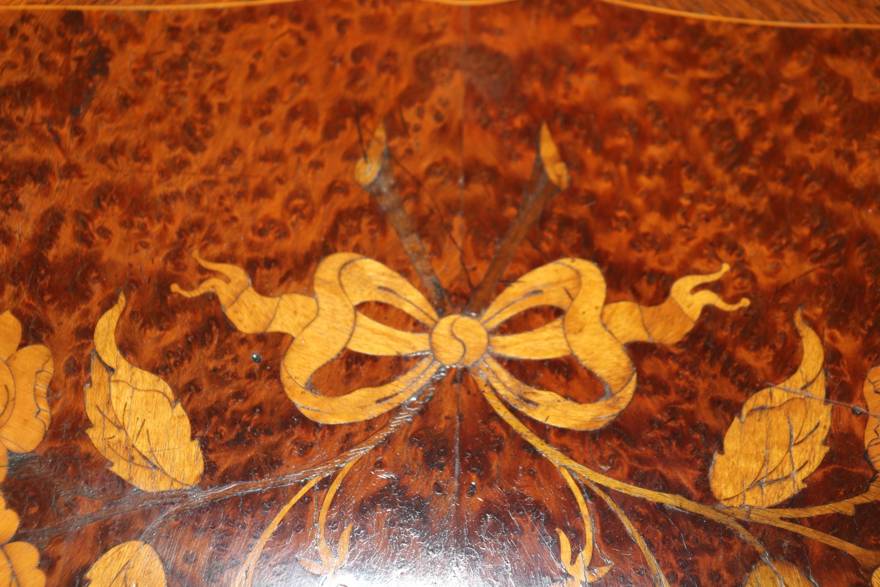 Fine Quality French Inlaid Walnut Rosewood Louis XV Bronze Mounted Center Table  For Sale 9