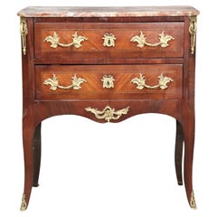 Fine Quality French Louis XV Marble Top Commode Nightstand circa 1930s