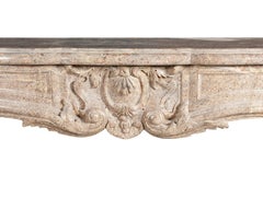 Fine quality French Louis XV style Sarrancolin fireplace reproduction